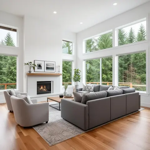 Finished full home remodel with bright open living room in Estacada, Oregon