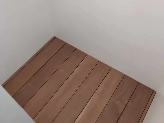 Custom solid-wood teak shower bench detail in Estacada, OR — Devine Home Remodeling & Construction